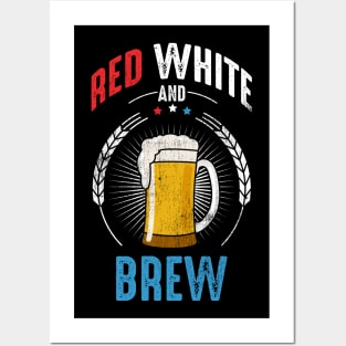 Red White And Brew Posters and Art